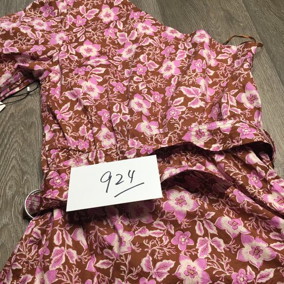 NWT Jason Wu Womens One Shoulder Belted Floral Mini Dress Lined Multicolor L - Picture 11 of 11